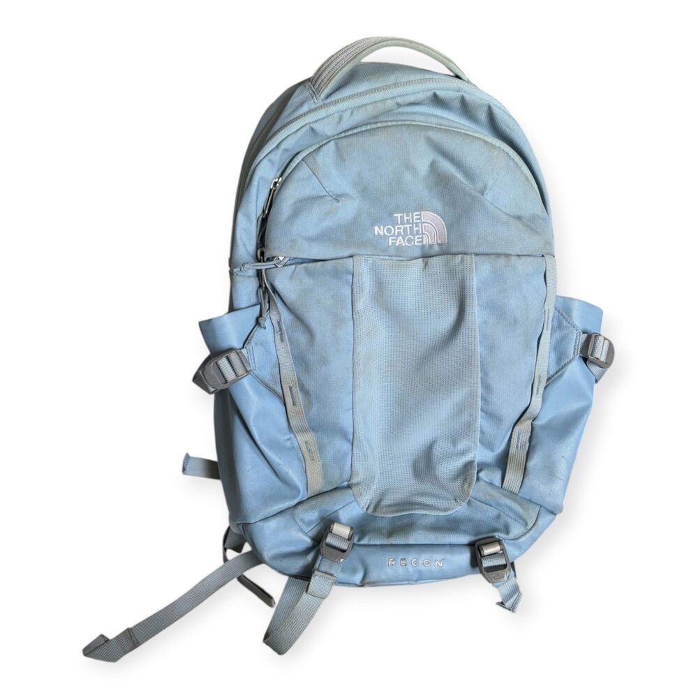 The North Face Recon Backpack Light Blue FlexVent Laptop School Daypack 30L